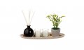 Дървена поставка за чаени свещи и саксия с растение, снимка 3