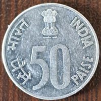 50 пайса 1988 С, Индия, снимка 2 - Нумизматика и бонистика - 44226202