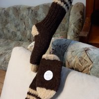 Ръчно плетени чорапи от вълна размер 36, снимка 1 - Дамски чорапи - 39503132