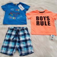 Тениски и къси панталони 9-12 месеца Rebel и H&M , снимка 1 - Бебешки блузки - 29176312
