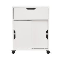 Компактен шкаф в бял цвят, снимка 1 - Шкафове - 42554537