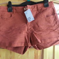 Нови оранжеви къси панталонки НМ, снимка 1 - Къси панталони и бермуди - 36727034
