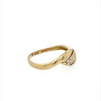 Златен дамски пръстен 1,56гр. размер:55 14кр. проба:585 модел:22321-1, снимка 2 - Пръстени - 44376086