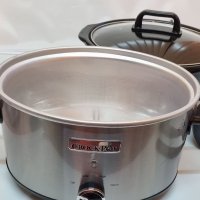 Crock-Pot Бавна готварска тенджера хром 3,5л неръждаема стомана 2-3 човека 210 W., снимка 3 - Мултикукъри - 35201801