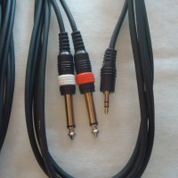 Аудио кабел Мини стерео жак на 2 жака /2м./, снимка 3 - Други - 39136749
