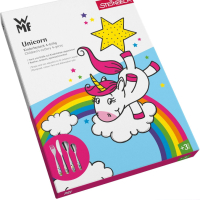 Комплект детски прибори за хранене WMF Unicorn / Еднорог - 4 части, снимка 1 - Прибори за хранене, готвене и сервиране - 44553863