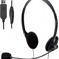 Нови USB слушалки с микрофон за офис, работа, бизнес с шумопотискане, снимка 1 - Други - 33758951