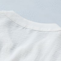 Дамска бяла риза без ръкави, с ефектна талия с ластик, снимка 12 - Ризи - 44305060