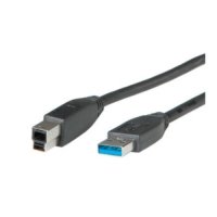 Кабел USB-A към USB-B 3.0 Roline 11.02.8871 Черен 3m, USB Type A to USB B M/M, снимка 1 - USB кабели - 31310586