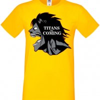 Дамска тениска Attack on Titan titans are comings,Анимация,игра,Празник,Повод., снимка 10 - Тениски - 37939089