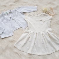 Бяла рокля за бебе на 6 месеца, снимка 7 - Бебешки рокли - 32005158