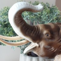 Стар огромен порцеланов слон/royal dux porzellan elefant/, снимка 4 - Колекции - 39971027