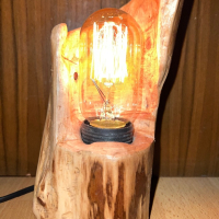 Ръчно изработена лампа от дърво, снимка 4 - Декорация за дома - 44780427