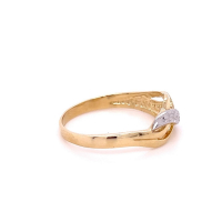 Златен дамски пръстен 2,92гр. размер:64 14кр. проба:585 модел:22114-6, снимка 3 - Пръстени - 44768764