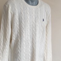 POLO Ralph Lauren Cable Wool / Cashmere Mens Size L НОВО! ОРИГИНАЛ! Мъжки Пуловер!, снимка 2 - Пуловери - 44458685