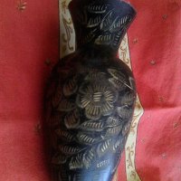 Месингова инкрустирана ваза, снимка 2 - Антикварни и старинни предмети - 31820130
