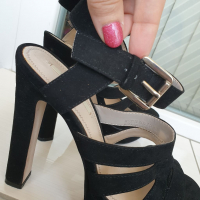 Zara дамски високи сандали номер 37, снимка 7 - Сандали - 36544049
