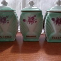 Български порцелан буркани за подправки , снимка 8 - Антикварни и старинни предмети - 40780758