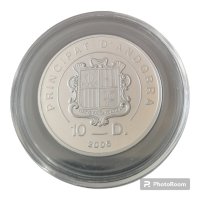 Сребърна монета с кристали Swarovski и злато, снимка 2 - Нумизматика и бонистика - 42917311