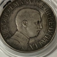Сребърна монета Италия 2 лири, 1910, снимка 2 - Нумизматика и бонистика - 35344001
