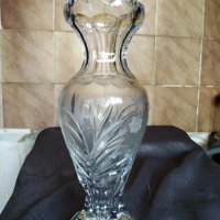 кристална ваза арт деко, снимка 2 - Антикварни и старинни предмети - 29638633