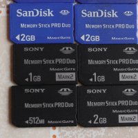 SONY Memory Stick PRO Duo карти памет, снимка 3 - Други игри и конзоли - 40463844
