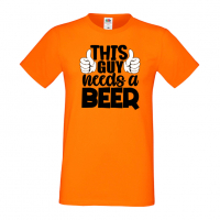 Мъжка тениска This Guy Needs Beer,Бира,Бирфест,Beerfest,Подарък,Изненада,Рожден Ден, снимка 7 - Тениски - 36389287