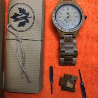 Стилен мъжки дървен часовник. Оригинална изработка., снимка 6 - Мъжки - 44242727