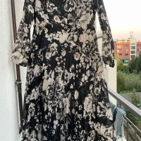 Нова стилна черна бяла разкошна феерична елегантна плисирана плисе рокля Reserved, снимка 13 - Рокли - 42179247