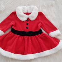 Коледна рокля 0-3 месеца, снимка 6 - Бебешки рокли - 42692771