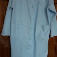 Светлосин домашен халат от полар - L/XL размер, снимка 2 - Нощници - 42862619