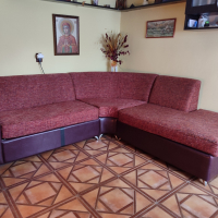 Разтегателен ъглов диван с ракла, снимка 2 - Дивани и мека мебел - 44596455