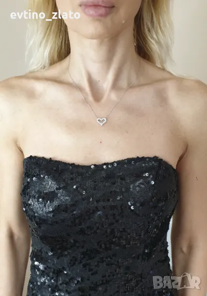 Златно колие 18К с диаманти , снимка 1