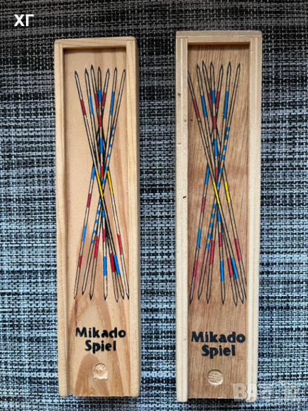 МИКАДО Игри, антикварна ръчна изработка от дърво - 2бр, снимка 1