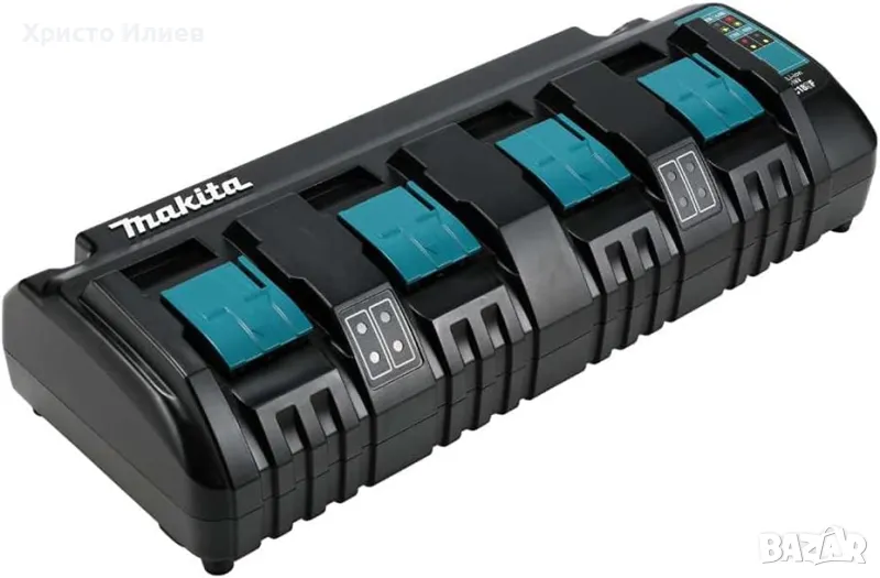 Зарядно устройство за 4 батерии MAKITA DC18SF 14,4V 18V, снимка 1