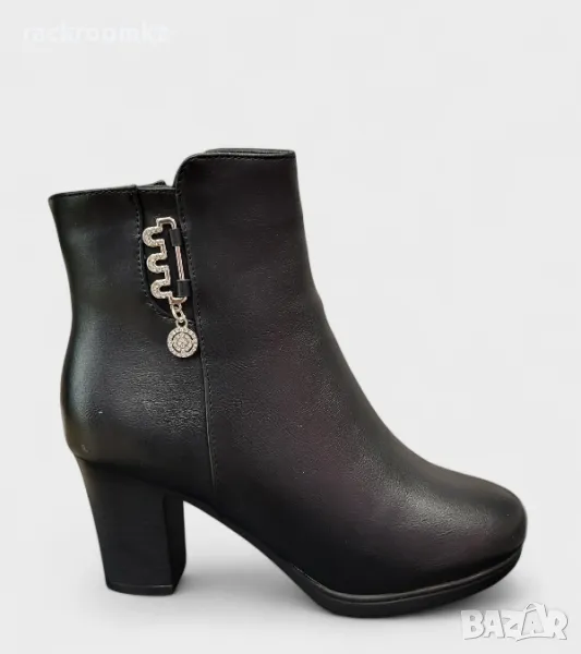 Елегантни дамски боти на висок ток модел: 080-21 black, снимка 1