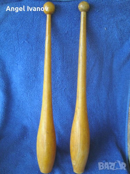 Стари дървени бухалки за художествена гимнастика, снимка 1