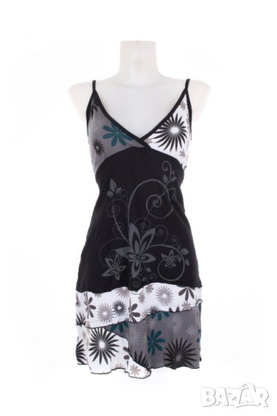 Рокля в черно със сиви елементи Anabelle - M, снимка 1