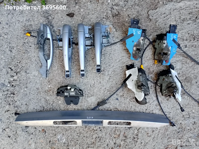 Peugeot Пежо 207 брави брава дръбки дръжка багажник лайсна, снимка 1