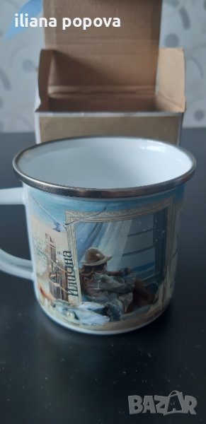 Метална  емайлирана чаша, снимка 1