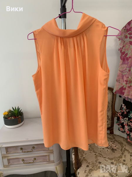 Дамски топ в цвят праскова размер 38 подходящ за S-M, снимка 1