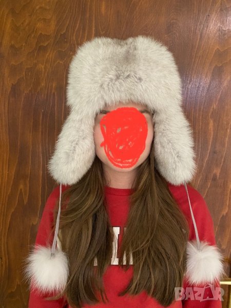 Зимна шапка естествен косъм, снимка 1