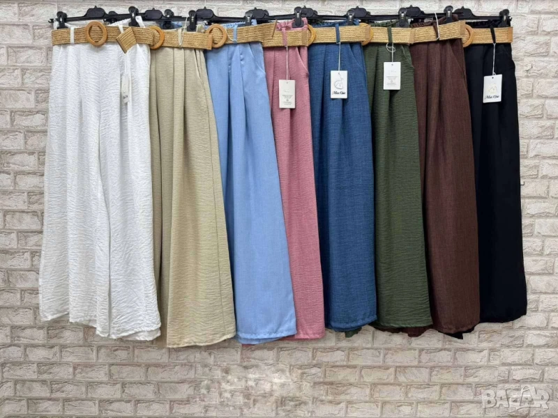 панталони от лека материя с ленен ефект , снимка 1