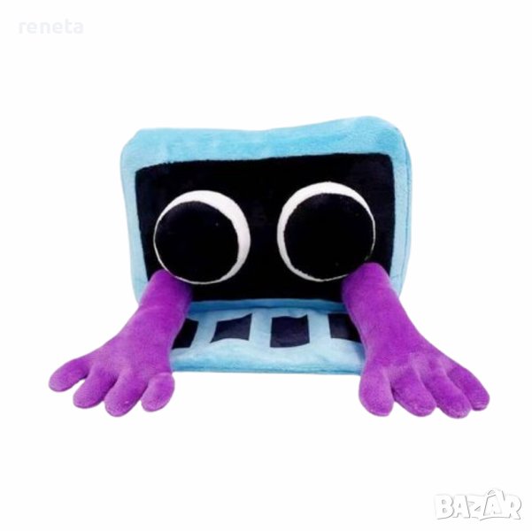 Играчка Rainbow friends, Плюшена, Син/Черен, 25 см, снимка 1