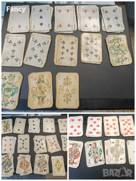 Три чифта стари немски карти , снимка 1