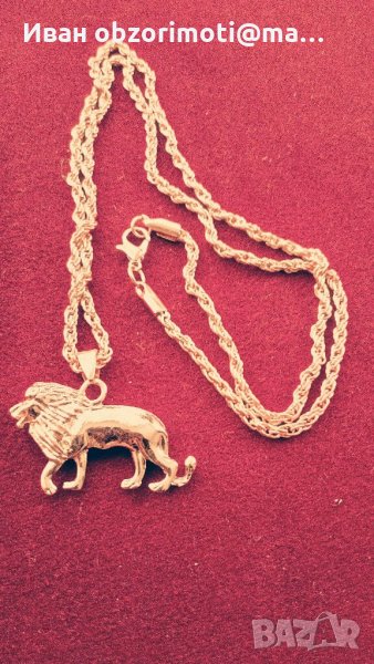 Синджир и медальон сьс златна риза , снимка 1