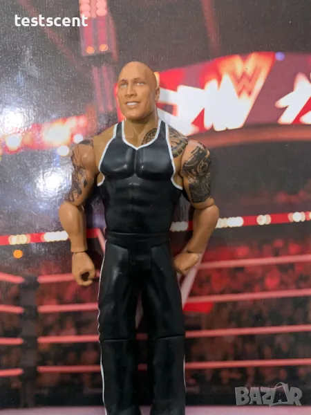 Екшън фигура WWE The Rock Скалата The Final Boss Basic mattel People's Champ figure играчка, снимка 1