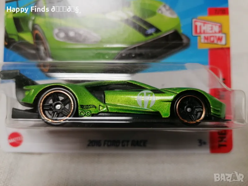 💕🧸 Hot Wheels 2016 Ford GT Race Then and now, снимка 1