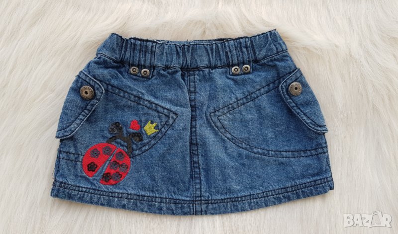 Бебешка дънкова пола - размер 6 месеца цена 8лв, снимка 1