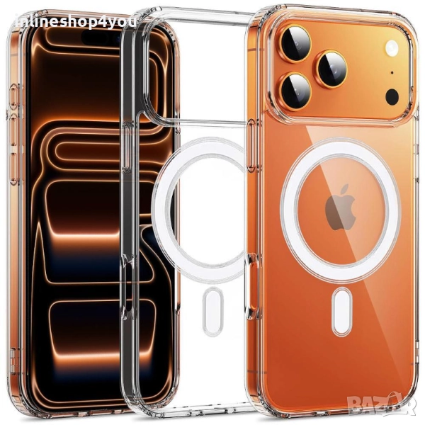 Прозрачен MagSafe Кейс за Apple iPhone 17 Pro / Max, снимка 1